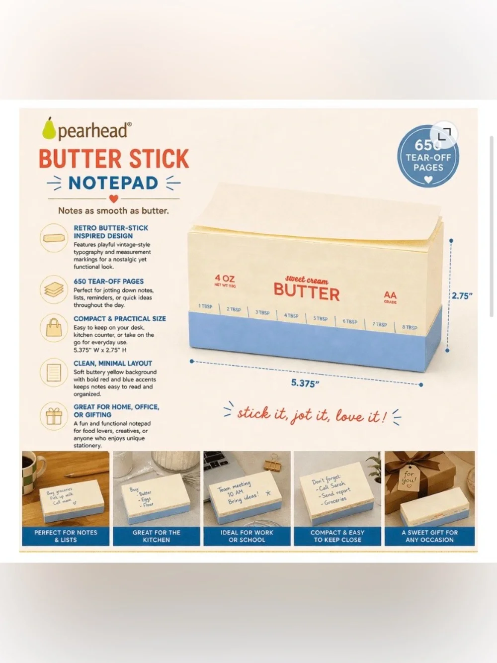 Butter 🧈 Note Pad & Sticky Note Bundle - Picture 4 of 11